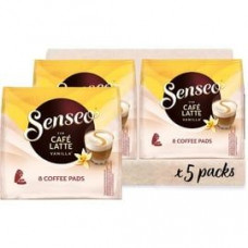 Senseo Pads Café Latte Vanilla, 40 Kaffeepads, 5er Pack, 5 x 8 Getränke, 460 g