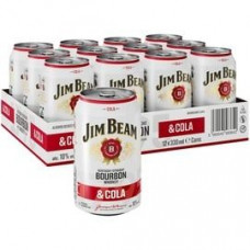 Jim Beam Bourbon & Cola 10% vol 12 x 0,33 l